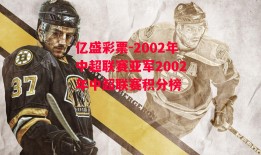 亿盛彩票-2002年中超联赛亚军2002年中超联赛积分榜